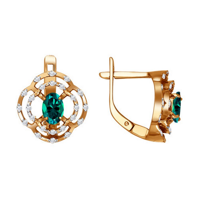 Серьги 3020281 (Au 585)